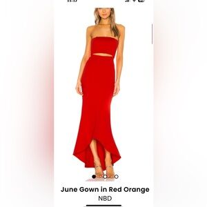 June Gown in Red Orange
NBD